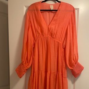 H&M Long Sleeve Pink Maxi